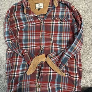Legendary Whitetails Men's Rustic Plaid Shirt - Red and Blue